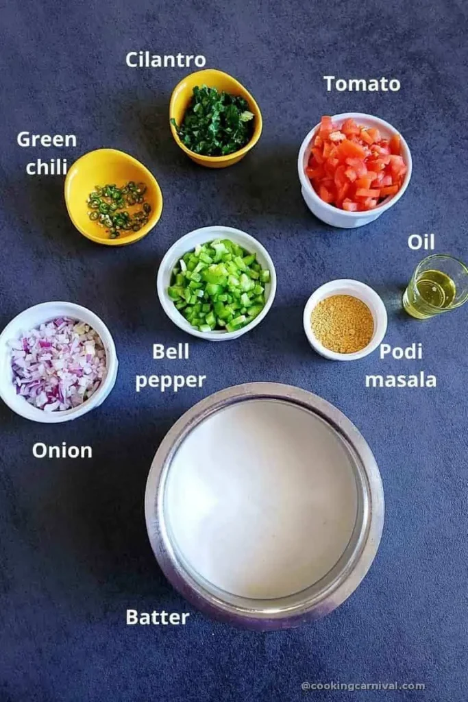 Ingredients for Uttapam